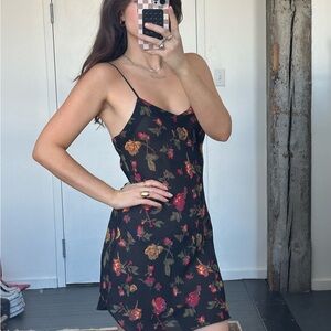 Floral Sheer Slip Dress Mini Dress
